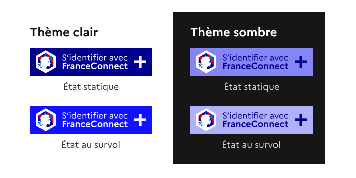 theme clair et sombre FranceConnect+