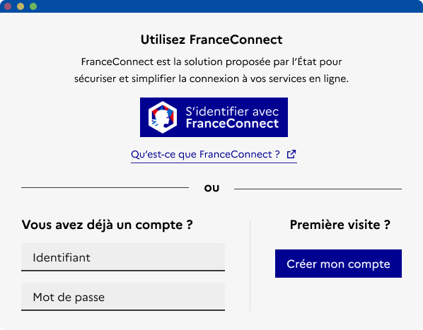 Intégration du bouton FranceConnect dans la page